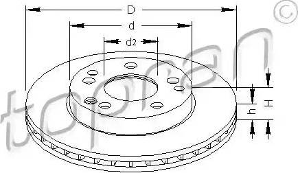 Topran 400 851 - Тормозной диск autospares.lv