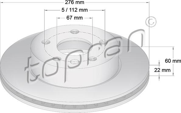 Topran 400 857 - Тормозной диск autospares.lv