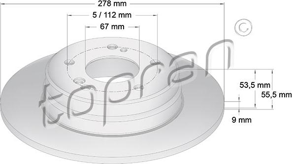 Topran 400 864 - Тормозной диск autospares.lv