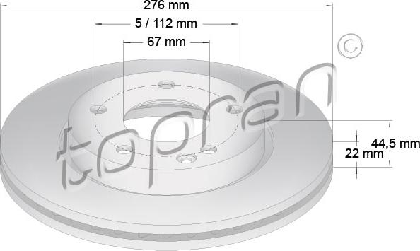 Topran 401 401 - Тормозной диск autospares.lv