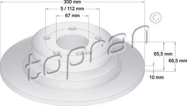 Topran 401 054 - Тормозной диск autospares.lv