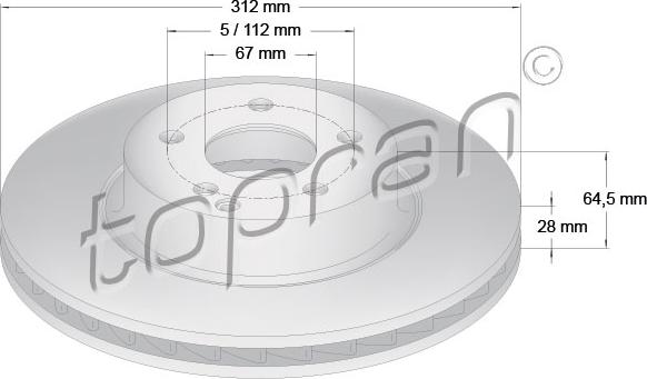 Topran 401 053 - Тормозной диск autospares.lv