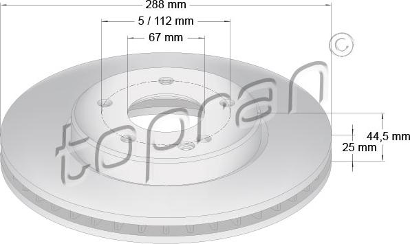 Topran 401 384 - Тормозной диск autospares.lv