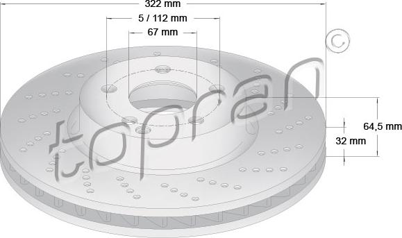 Topran 408 830 - Тормозной диск autospares.lv
