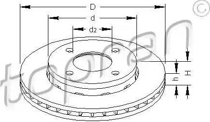 Topran 407 958 - Тормозной диск autospares.lv