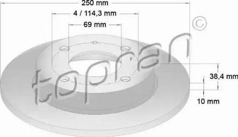 Topran 407 960 - Тормозной диск autospares.lv