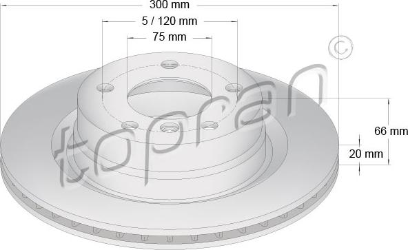 Topran 500 949 - Тормозной диск autospares.lv