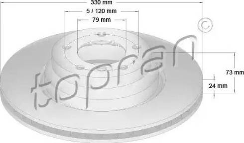 Topran 500 946 - Тормозной диск autospares.lv