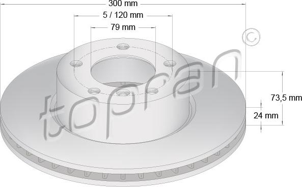 Topran 500 947 - Тормозной диск autospares.lv