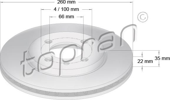 Topran 500 559 - Тормозной диск autospares.lv