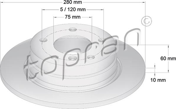 Topran 500 564 - Тормозной диск autospares.lv