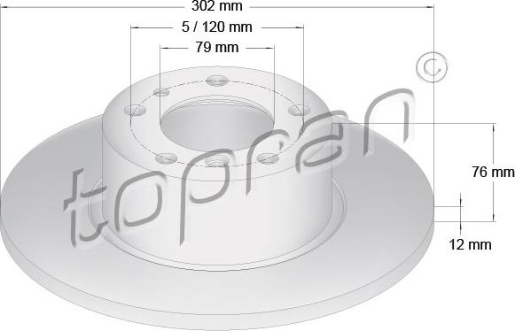 Topran 500 561 - Тормозной диск autospares.lv