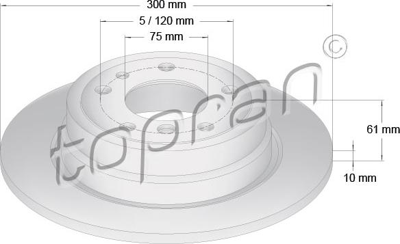 Topran 500 562 - Тормозной диск autospares.lv