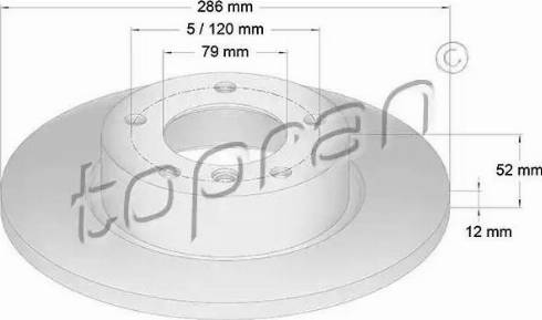 Topran 500 567 - Тормозной диск autospares.lv