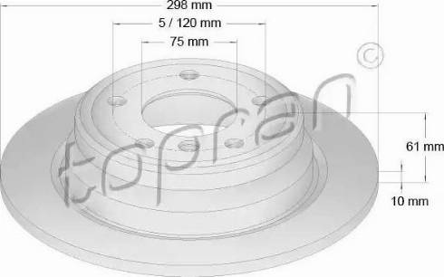 Topran 500 574 - Тормозной диск autospares.lv