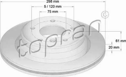 Topran 500 575 - Тормозной диск autospares.lv