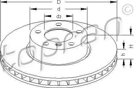 Topran 500 576 - Тормозной диск autospares.lv