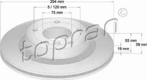 Topran 500 573 - Тормозной диск autospares.lv