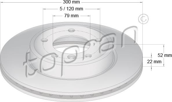 Topran 500 572 - Тормозной диск autospares.lv