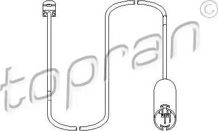 Topran 500 666 - Сигнализатор, износ тормозных колодок autospares.lv