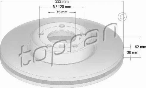 Topran 501 190 - Тормозной диск autospares.lv