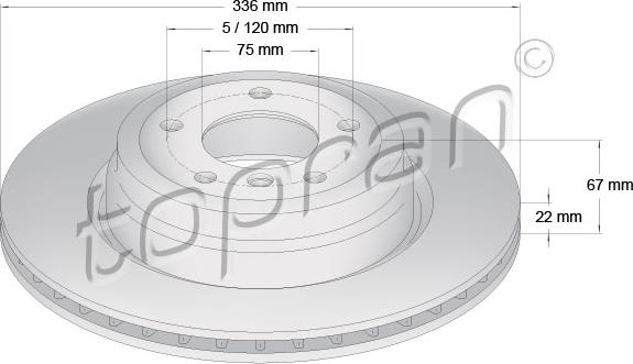 Topran 501 232 - Тормозной диск autospares.lv