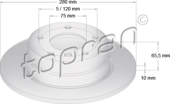 Topran 501 223 - Тормозной диск autospares.lv