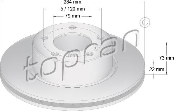 Topran 501 710 - Тормозной диск autospares.lv