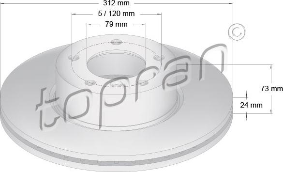 Topran 501 712 - Тормозной диск autospares.lv