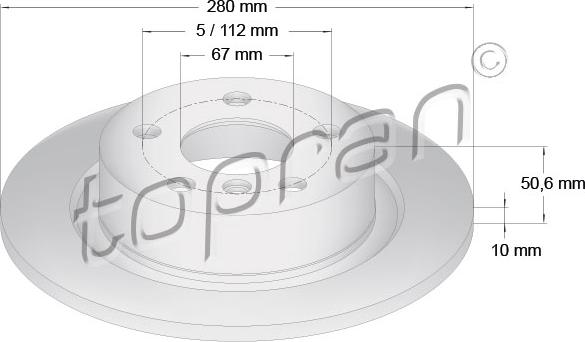 Topran 503 073 - Тормозной диск autospares.lv