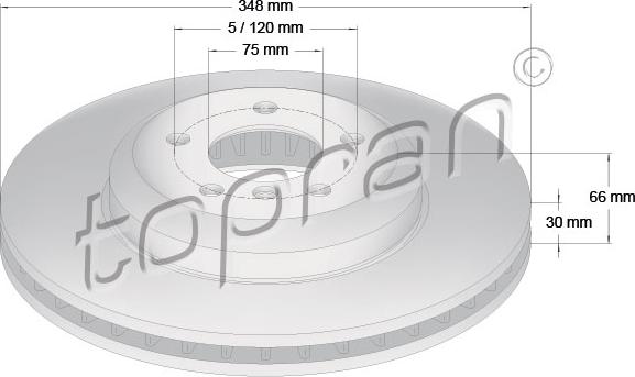 Topran 503 161 - Тормозной диск autospares.lv