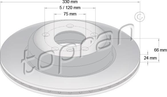 Topran 502 005 - Тормозной диск autospares.lv