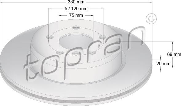 Topran 502 006 - Тормозной диск autospares.lv