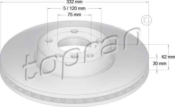 Topran 502 031 - Тормозной диск autospares.lv