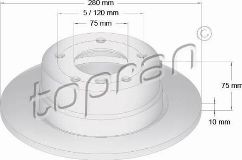 Topran 502 027 - Тормозной диск autospares.lv