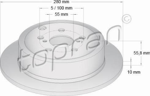 Topran 600 596 - Тормозной диск autospares.lv