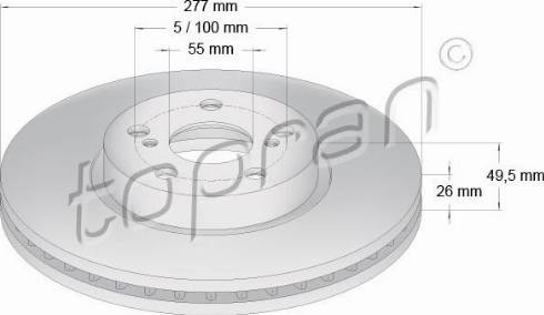 Topran 600 598 - Тормозной диск autospares.lv