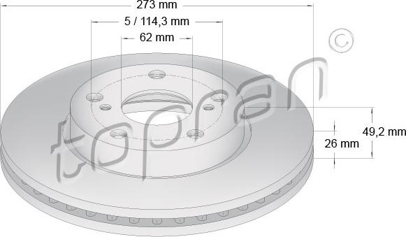 Topran 600 588 - Тормозной диск autospares.lv