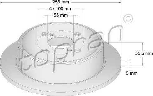 Topran 600 604 - Тормозной диск autospares.lv