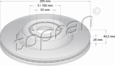 Topran 600 600 - Тормозной диск autospares.lv