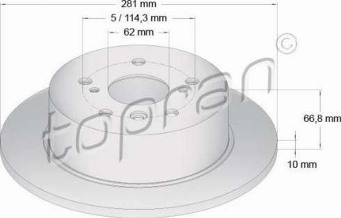 Topran 600 616 - Тормозной диск autospares.lv