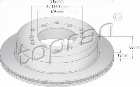 Topran 600 620 - Тормозной диск autospares.lv