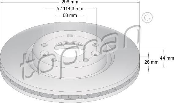 Topran 631 159 - Тормозной диск autospares.lv