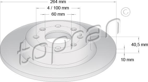 Topran 631 156 - Тормозной диск autospares.lv