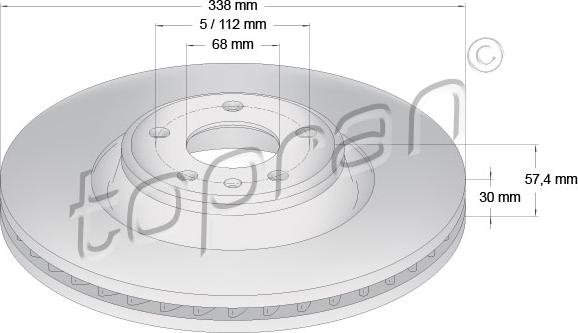 Topran 631 153 - Тормозной диск autospares.lv