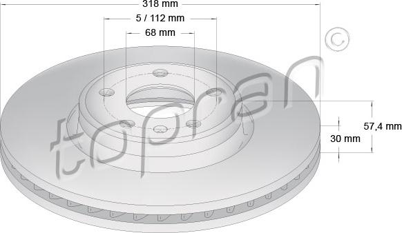 Topran 631 152 - Тормозной диск autospares.lv