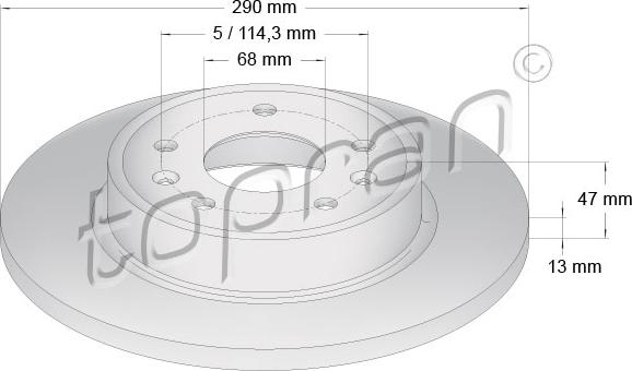 Topran 631 160 - Тормозной диск autospares.lv