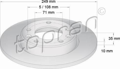 Topran 631 161 - Тормозной диск autospares.lv