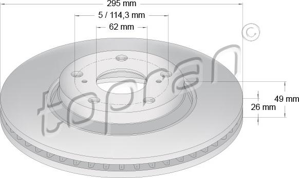 Topran 631 167 - Тормозной диск autospares.lv