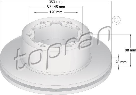 Topran 631 174 - Тормозной диск autospares.lv